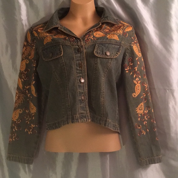 Gordon James embroidered denim jacket, S - Picture 1 of 8